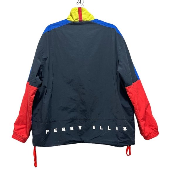 Perry Ellis Colorblock Jacket - Red, Blue, Yellow - Picture 3 of 8